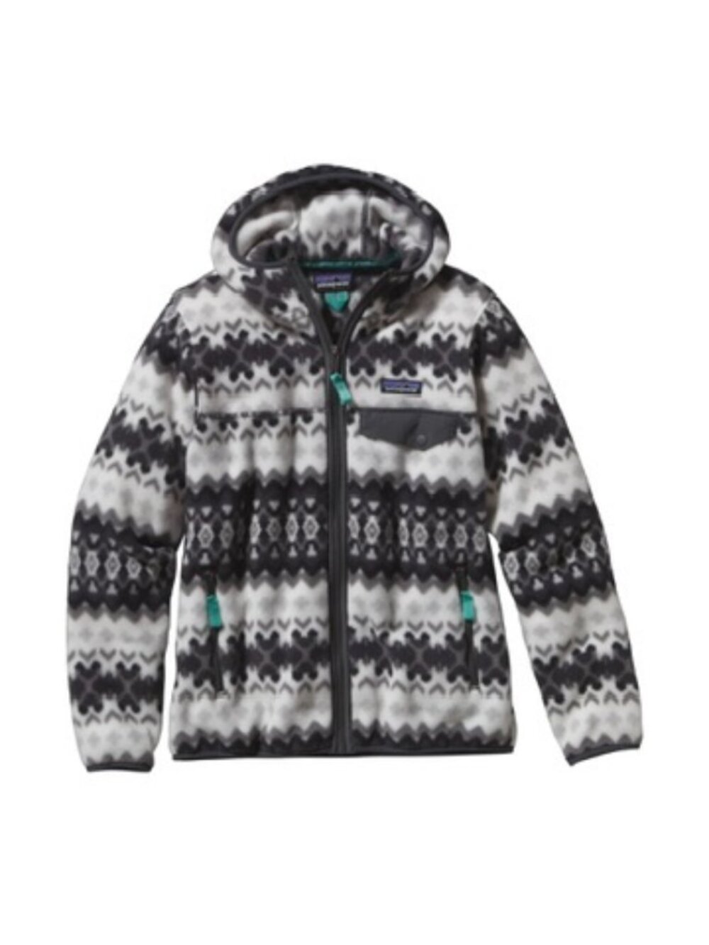 Patagonia Women's Lightweight Snap-T Hooded Jacket Cliff Forge Grey Sz L